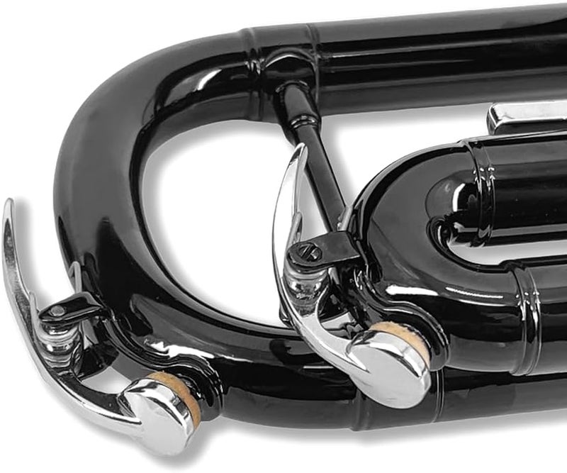 YoungMonic Bb Standard Trumpet Set for Beginners or students with Carrying Hard Case, 7C Mouthpiece, Cleaning Cloth and Gloves - Image 5